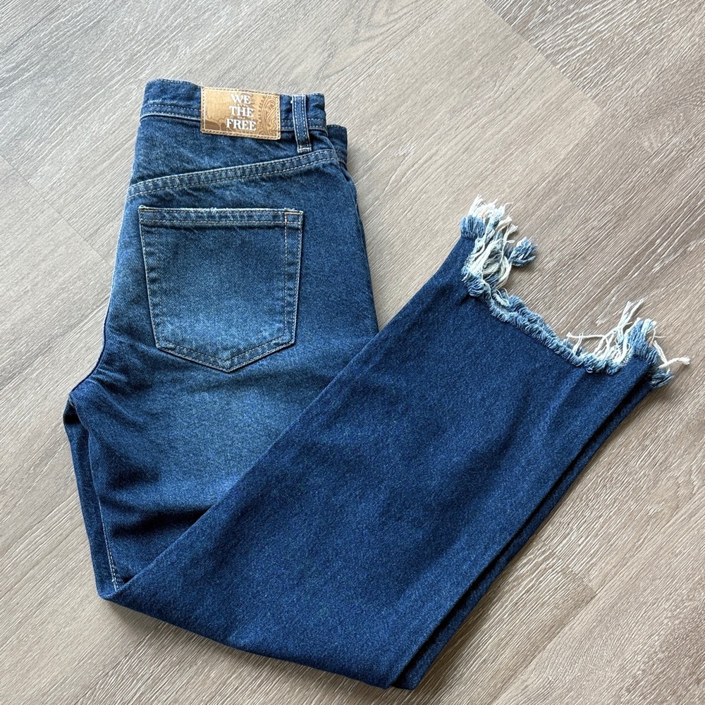 We The Free Dark Blue Denim Jeans